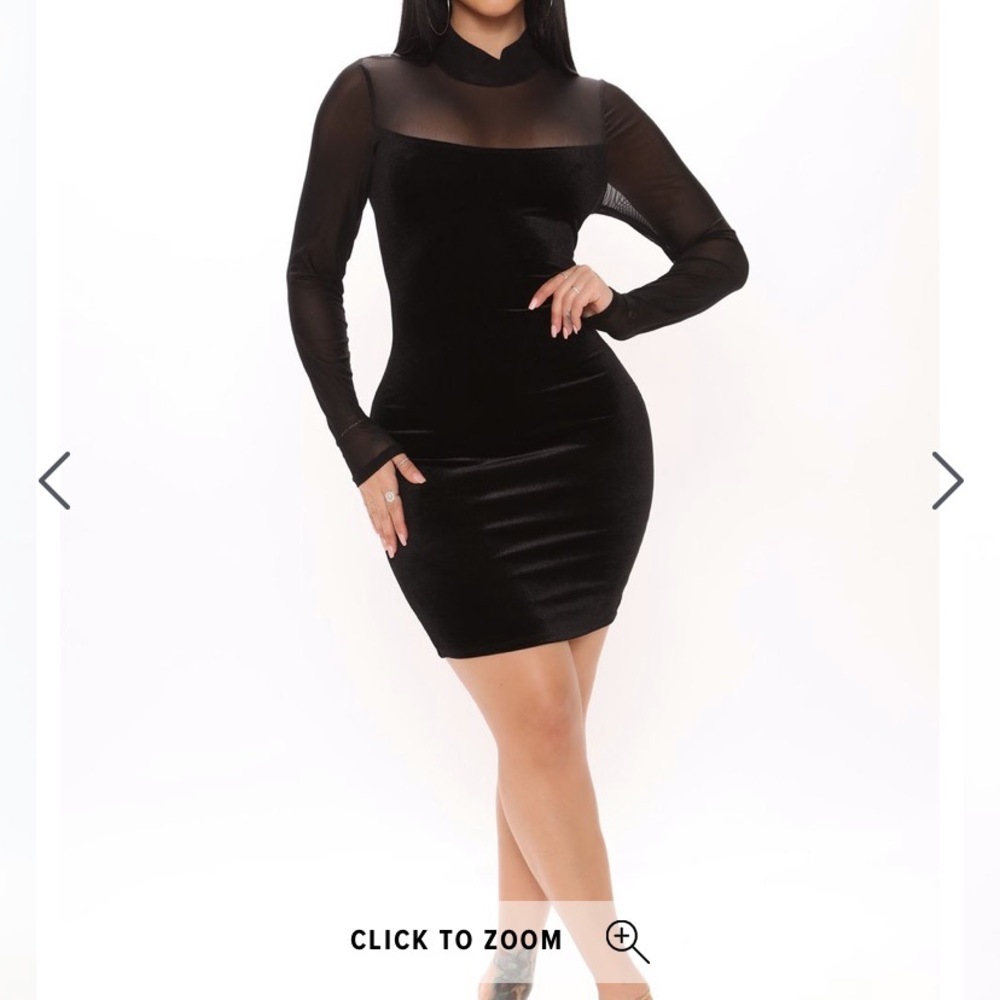 Sierra Velvet Mini Dress - Black